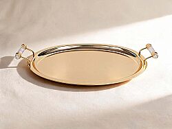 ANYMOON Oval Tepsi ( Altın ) 50x28x5 CM SB-17470-M-GL - HSH-KRVN ORTAK