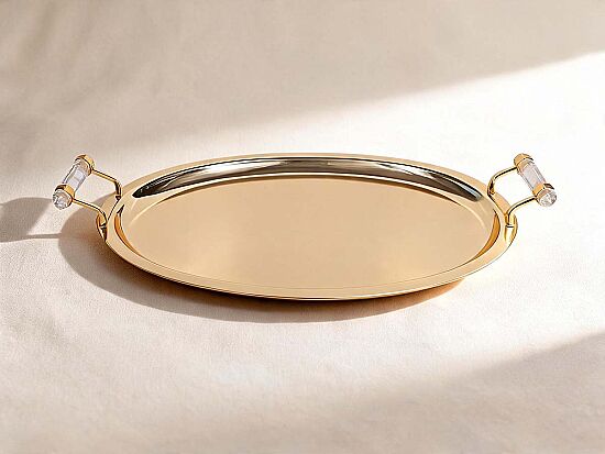 ANYMOON Oval Tepsi ( Altın ) 50x28x5 CM SB-17470-M-GL - 1