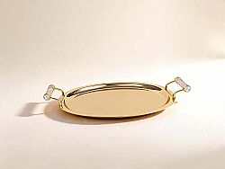 ANYMOON Oval Tepsi Küçük ( Altın) 31x17x4 CM SB-17470-S-GL - HSH-KRVN ORTAK