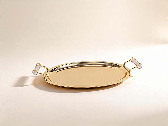 ANYMOON Oval Tepsi Küçük ( Altın) 31x17x4 CM SB-17470-S-GL - 1
