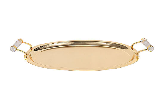 ANYMOON Oval Tepsi Küçük ( Altın) 31x17x4 CM SB-17470-S-GL - 2