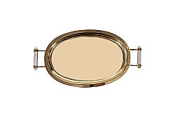 ANYMOON Oval Tepsi Küçük ( Altın) 31x17x4 CM SB-17470-S-GL - 3