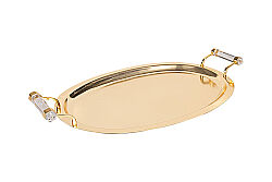 ANYMOON Oval Tepsi Küçük ( Altın) 31x17x4 CM SB-17470-S-GL - 4