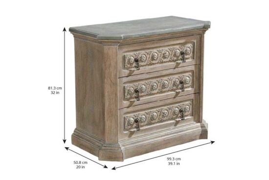 ARCH SALVAGE KOMODİN 3 ÇEK.KAHVE 51x100x81cm 233142-2802 - 2