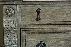 ARCH SALVAGE ŞİFONYER 5 ÇEKMECE KAHVE 51x116x148cm 233150-2802 - 3