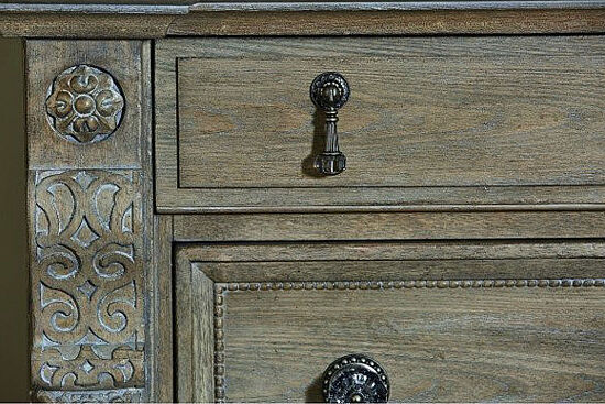 ARCH SALVAGE ŞİFONYER 5 ÇEKMECE KAHVE 51x116x148cm 233150-2802 - 3