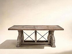 ARCH SALVAGE YEMEK MASASI AÇILIR KAHVE 116,80x280x(345)x76cm 233221-2802TP-BS - 2