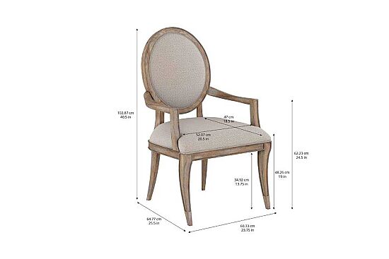 ARCHİTRAVE KOLLU SANDALYE KAHVE 64.77x60.33x102.87cm 277203-2608 - 4