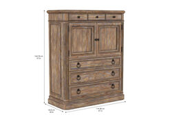 ARCHİTRAVE ŞİFONYER 6 ÇEKMECE 2 KAP.KAHVE 51x120x145cm 277152-2608 - 2
