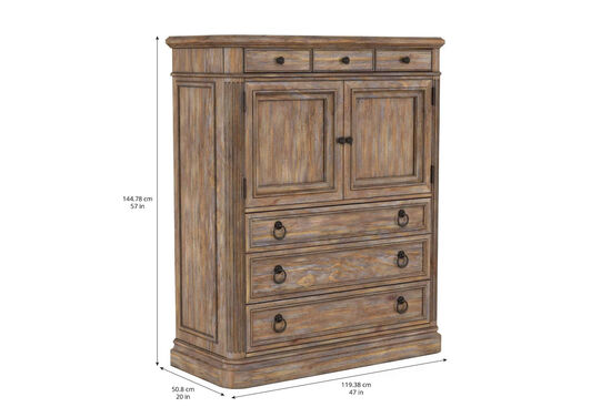 ARCHİTRAVE ŞİFONYER 6 ÇEKMECE 2 KAP.KAHVE 51x120x145cm 277152-2608 - 2