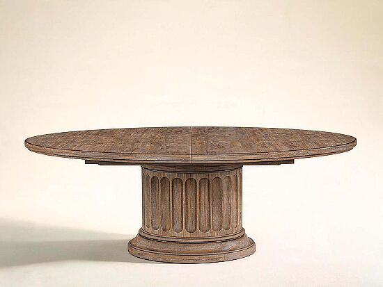 ARCHİTRAVE YUVARLAK YEMEK MASASI AÇILIR KAHVE 162x162(213)x76cm 277225-2608TP-BS - 1