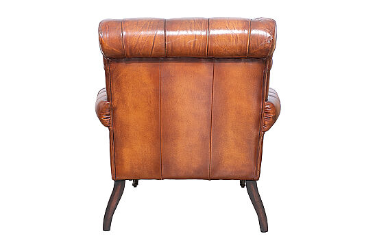 AUSTIN TEKLİ KOLTUK DERİ KAHVE 101x92x92cm C0201B-1D B102 - 5