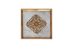 AYNA EFEKTLI TABLO GOLD (KARE) 32,5x32,5cm - KERVAN