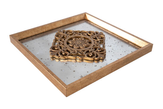 AYNA EFEKTLI TABLO GOLD (KARE) 32,5x32,5cm - 2