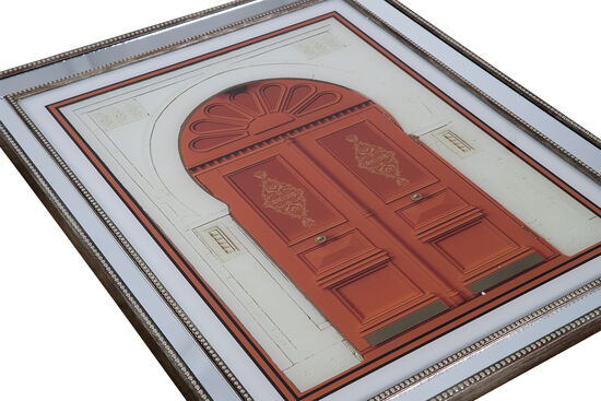 AYNALI CERCEVE KAPI TABLO SARI (65700143) 46x56 cm - 2