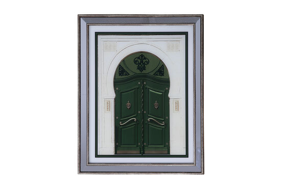 AYNALI CERCEVE KAPI TABLO YESIL (65700144) 46x56 cm