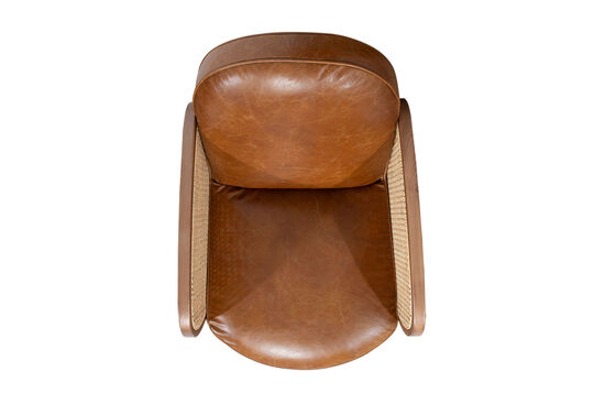 BAHIA KOLLU SANDALYE CAMEL 81x60x80cm C0545-1D B65 CUBA BROWN-W65 RATTAN-39 GOLD İRON