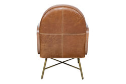 BAHIA KOLLU SANDALYE CAMEL 81x60x80cm C0545-1D B65 CUBA BROWN-W65 RATTAN-39 GOLD İRON - Thumbnail
