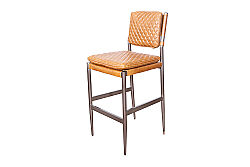 BAR SANDALYESİ DERİ KAHVE 55x49x112cm C0115E-06-1D B65 CUBA BROWN - 3