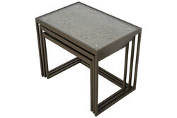 BARESSA-4 UCLU ANTIK SEHPA GOLD 60x40x50cm - 2