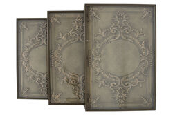 BARESSA-4 UCLU ANTIK SEHPA GOLD 60x40x50cm - 4