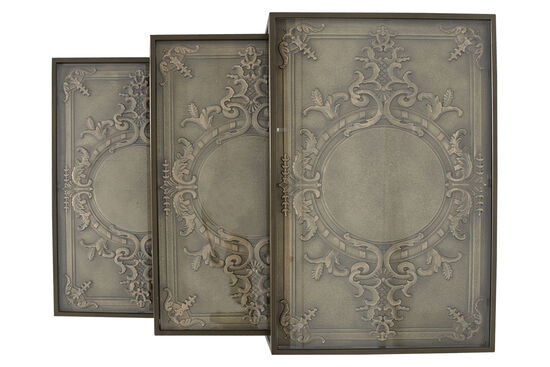 BARESSA-4 UCLU ANTIK SEHPA GOLD 60x40x50cm - 4