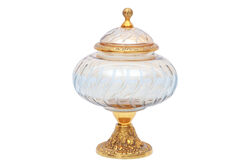 KERVAN - BCC1-19084 DEKORATIF KAPAKLI KASE GOLD 17x26cm