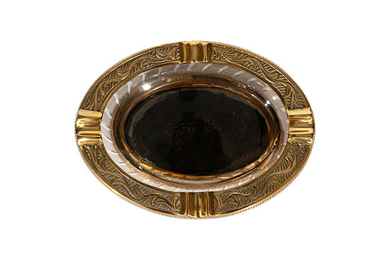 BCC1-5757 KUL TABLASI ANTİK PIRINC-AMBER 16x11x6cm - 3