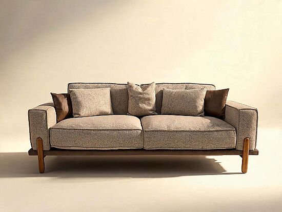 BELT DÖRTLÜ KOLTUK KAHVE-BEJ 90x270x80cm - 1
