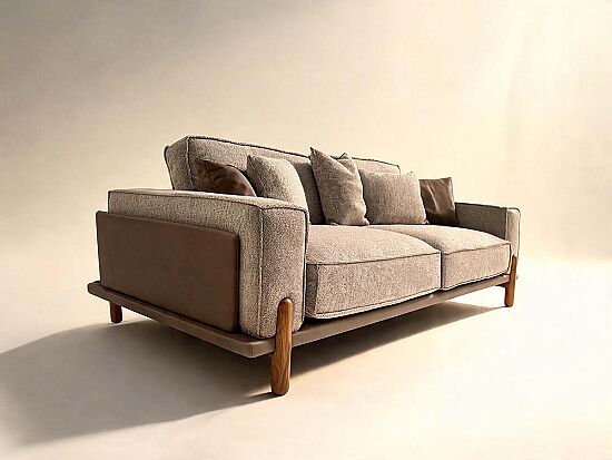 BELT DÖRTLÜ KOLTUK KAHVE-BEJ 90x270x80cm - 2