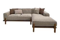 KERVAN - BELT KÖŞE KOLTUK SAĞ KAHVE-BEJ 95x170-280x65cm
