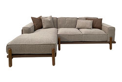 BELT KÖŞE KOLTUK SOL KAHVE-BEJ 95x170-280x65cm - KERVAN