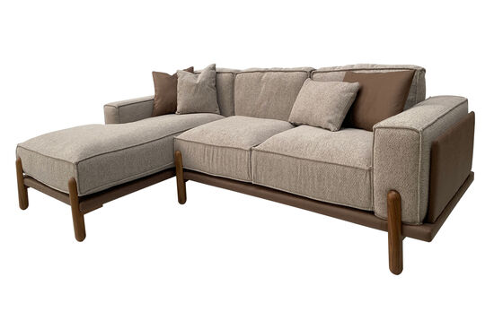 BELT KÖŞE KOLTUK SOL KAHVE-BEJ 95x170-280x65cm - 2