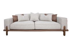 BELT ÜÇLÜ KOLTUK KAHVE-BEJ 90x240x80cm - KERVAN