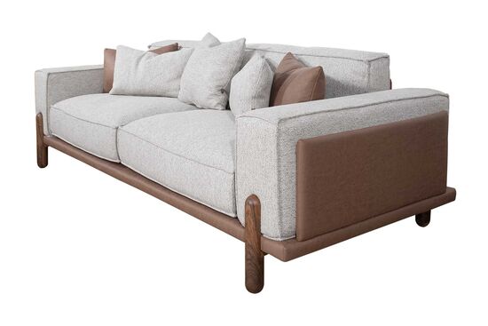 BELT ÜÇLÜ KOLTUK KAHVE-BEJ 90x240x80cm - 2