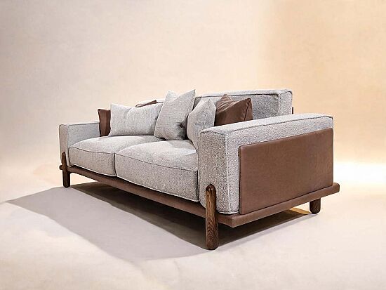 BELT ÜÇLÜ KOLTUK KAHVE-BEJ 90x240x80cm - 2