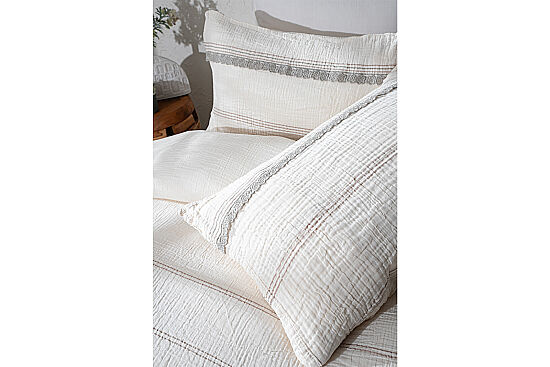 BENARD NEVRESİM TAKIMI 200X220 4 PRC ECRU-HAKİ - 5