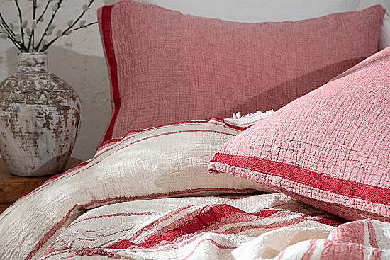 BERLİCA PİKE TAKIMI 240X220 4 PRC ECRU-KIRMIZI - 3