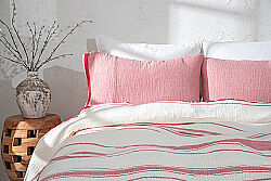 BERLİCA PİKE TAKIMI 240X220 4 PRC ECRU-KIRMIZI - HSH-KRVN ORTAK