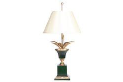 BH-28 YAPRAKLI MASA LAMBASI YESIL-GOLD 40x80cm - 2