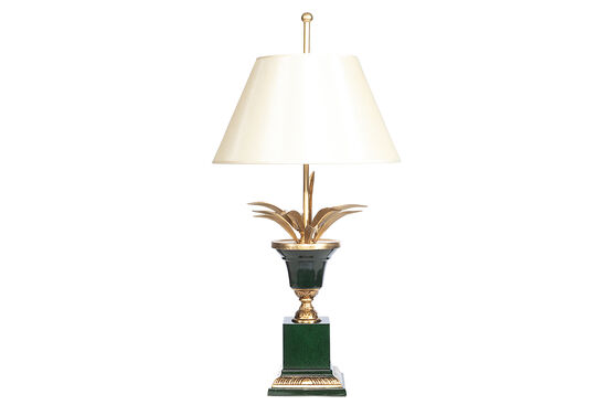 BH-28 YAPRAKLI MASA LAMBASI YESIL-GOLD 40x80cm - 2
