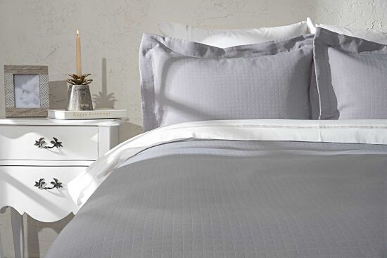 BIGA PİKE-YATAK ÖRTÜSÜ 240x250 3 PRC GRİ - 1