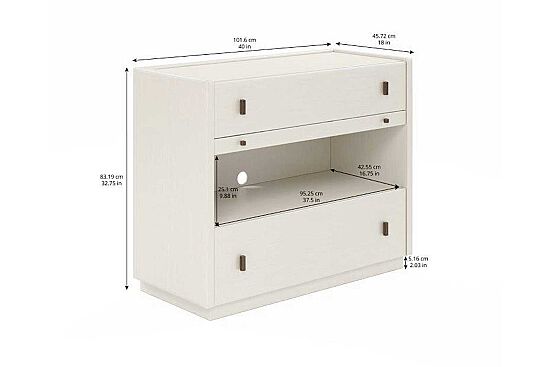 BLANC KOMODİN KREM 46x102x83cm 289158-1017 - 4