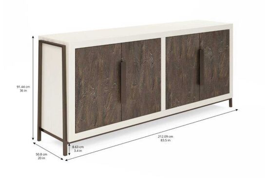 BLANC KONSOL 4 KAPAK KREM 51x212x91cm 289252-1040 - 8