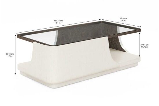 BLANC ORTA SEHPA DİKDÖRTGEN CAMLI 73x137x43cm 289300-1040 - 4