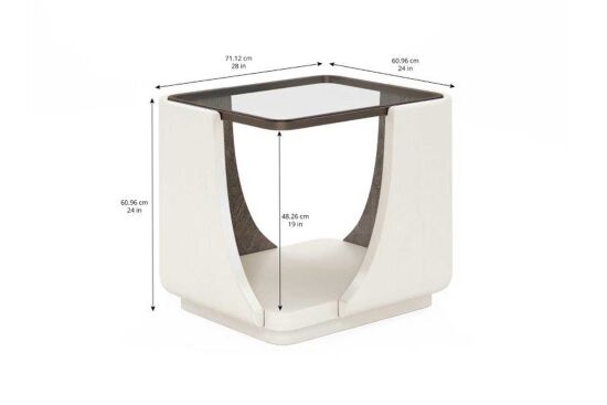 BLANC YAN SEHPA KARE CAMLI 61x71x61cm 289303-1040 - 8
