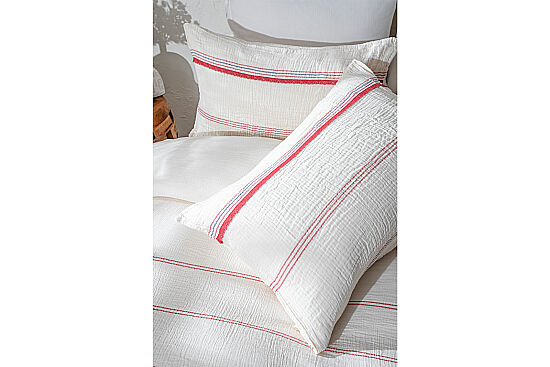 BLENCA NEVRESİM TAKIMI 200X220 4 PRC ECRU-KIRMIZI - 5