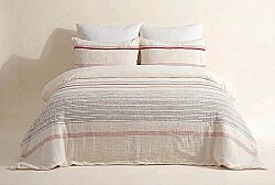 BLENCA NEVRESİM TAKIMI 200X220 4 PRC ECRU-KIRMIZI - KERVAN