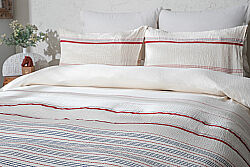 BLENCA NEVRESİM TAKIMI 240X220 4 PRC ECRU-KIRMIZI - 2