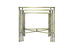BOMBAY DİKDÖRTGEN 3 LÜ ZİGON SEHPA 40X60X60 CM ESKİTME - 3
